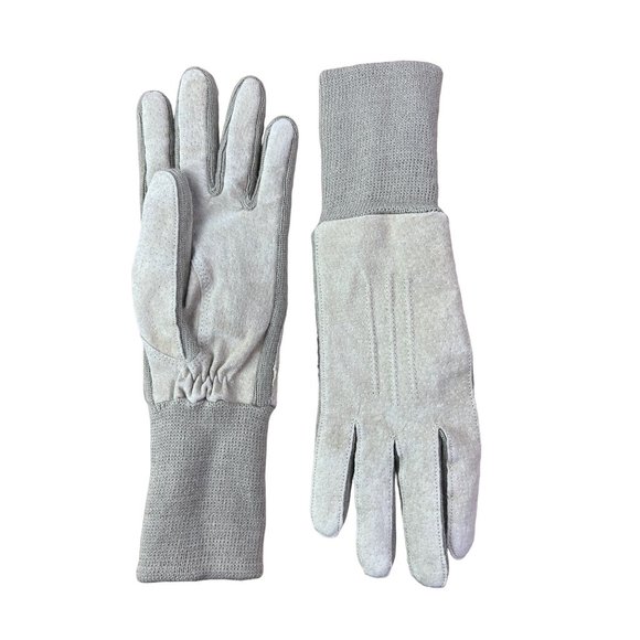 Vintage Aris Suede Gloves Neutral Sand Color - Picture 2 of 7